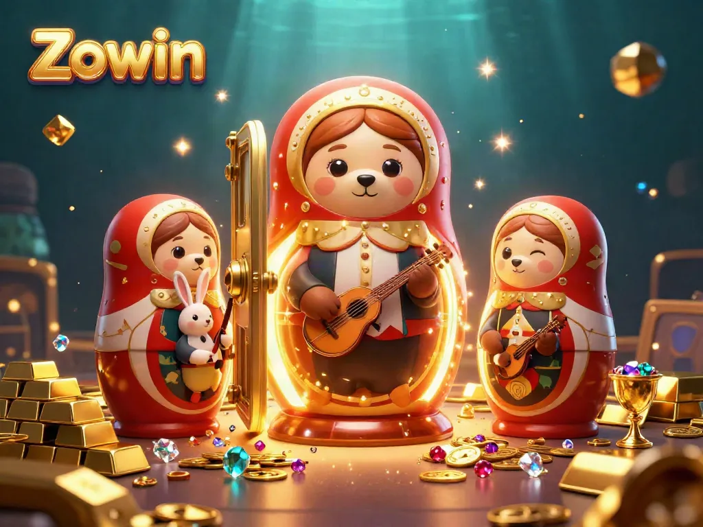 Zowin offers exciting online casino entertainment featuring vibrant character illustrations and engaging elements.