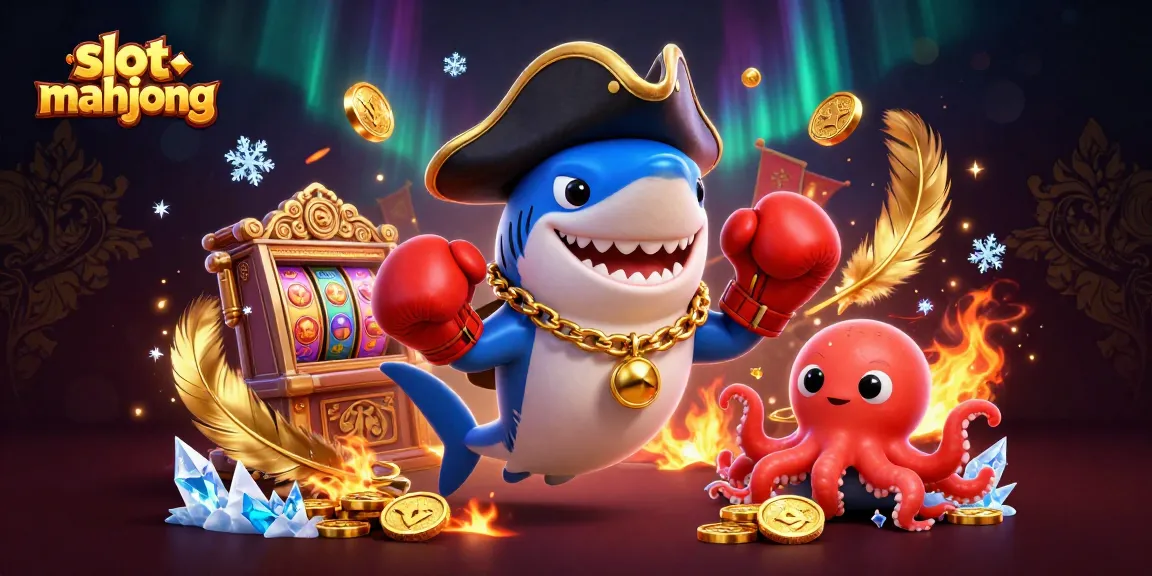 Experience the excitement of slot mahjong with vibrant characters and engaging game elements in a dynamic illustration.