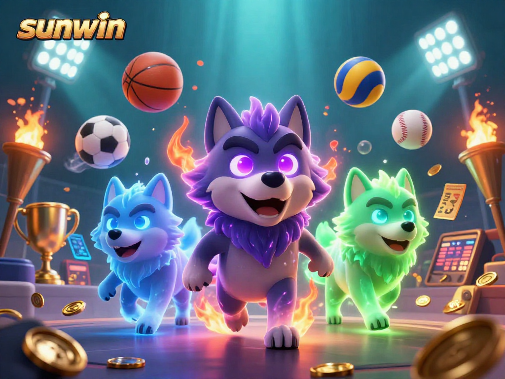 sunwin sports betting scene with shadow wolf leader and dynamic game elements