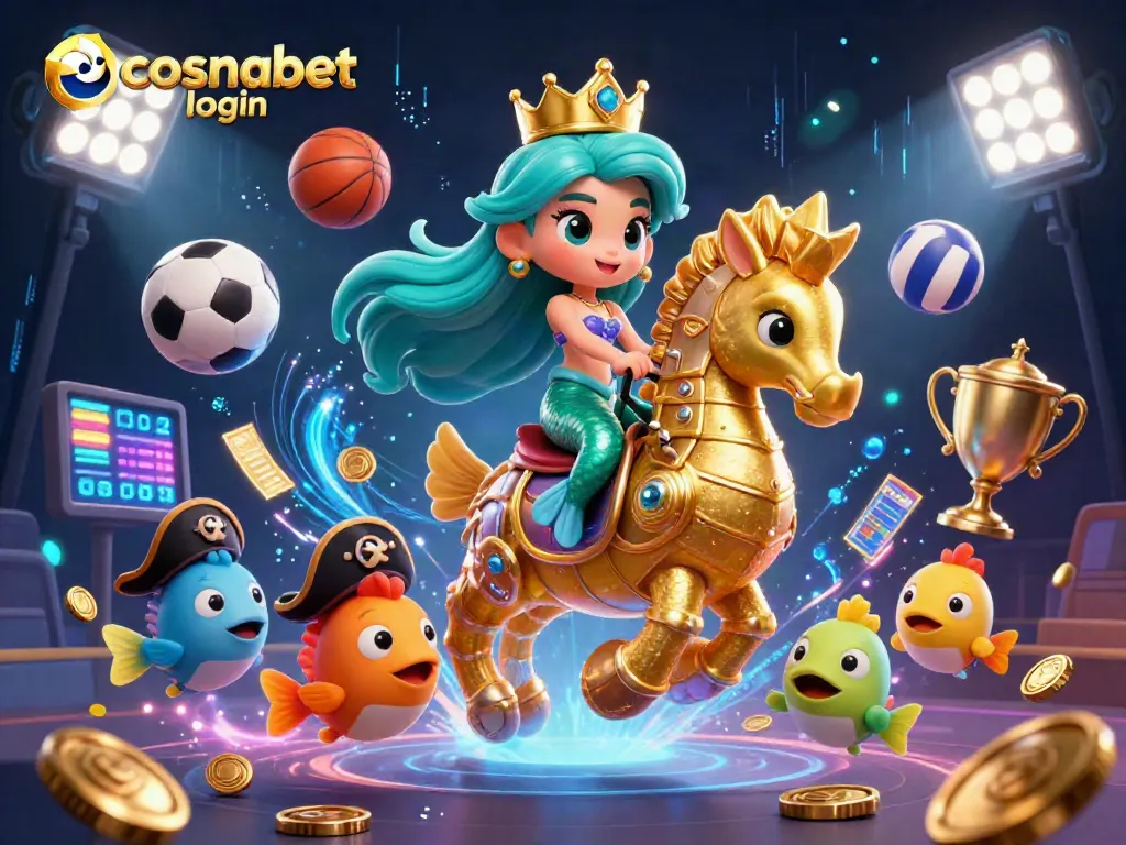 Experience the excitement of cosmobet login with vibrant characters and dynamic casino elements.