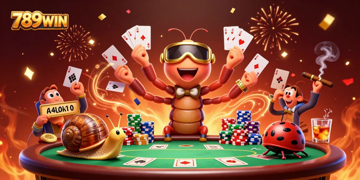 Join the excitement at 789WIN with a vibrant casino scene featuring lively characters and games.