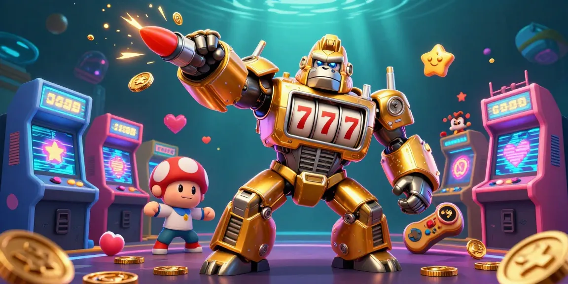 Engage with sunwin20's thrilling casino games showcased in a vibrant 3D scene with action-packed elements.