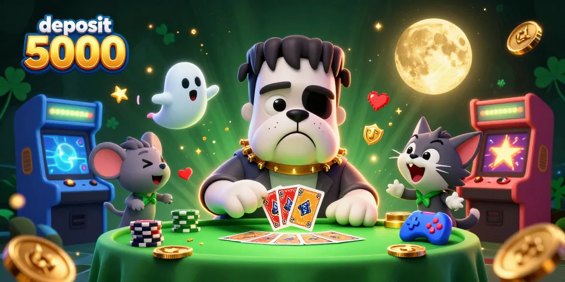 Engage with animated characters in a colorful casino while exploring deposit 5000 slots.